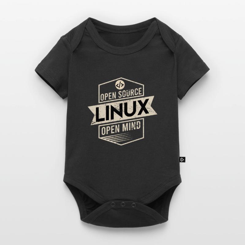 Open Source Open Mind Linux Betriebssystem Baby Premium Kurzarmbody