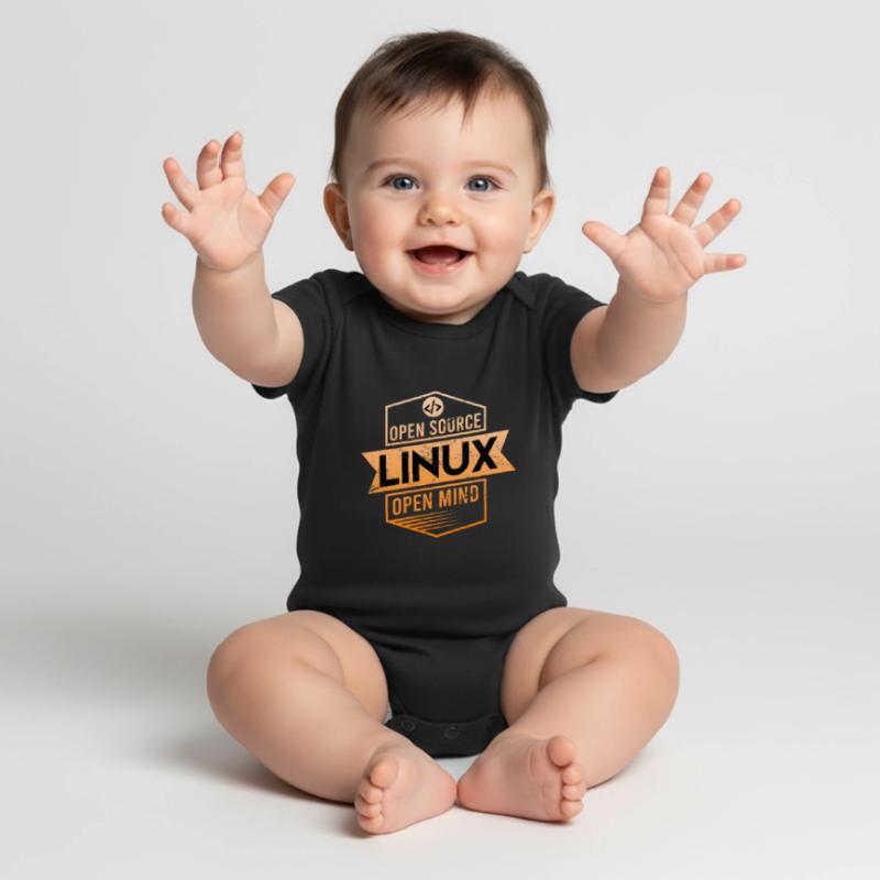 Linux Open Source Open Mind Betriebssystem Baby Premium Kurzarmbody