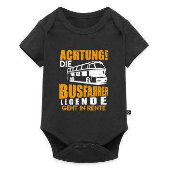 Busfahrer Renten Geschenk Ruhestand Bus Fahrer - Baby Premium Kurzarmbody - Schwarz - Vorne