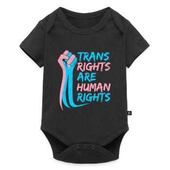 Trans Rights are Human rights Trans LGBT Pride - Body à manches courtes Premium Bébé - noir - Devant