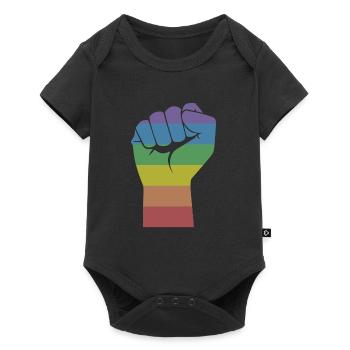 Gay Pride LGBT Pride Gay Cadeau Arc-en-ciel - Body à manches courtes Premium Bébé - noir - Devant