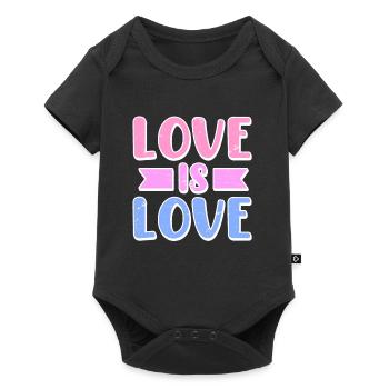 Gay Bi Bisexual Saying Love is Love - Baby Premium short-sleeve bodysuit - black - Front