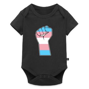 Transgender Flag Transsexual Fist Trans Pride - Baby Premium short-sleeve bodysuit - black - Front