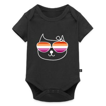 Homo Katze Kätzchen Lesbisch lesbische Katze - Baby Premium Kurzarmbody - Schwarz - Vorne