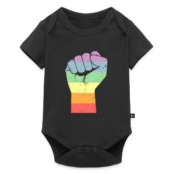 LGBT Pride Gay Gift Gay Rainbow - Baby Premium short-sleeve bodysuit - black - Front