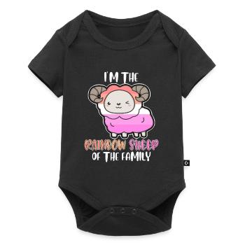 Lesbian saying Rainbow Sheep LGBT Pride sheep - Baby Premium short-sleeve bodysuit - black - Front