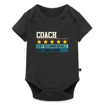 Tennis Coach 5 étoiles Note Best Coach ever - Body à manches courtes Premium Bébé - noir - Devant