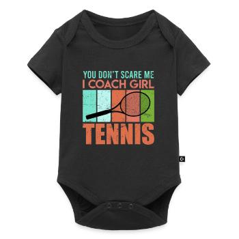 Entraîneur de tennis amusant jeu de tennis sort coach blague - Body à manches courtes Premium Bébé - noir - Devant