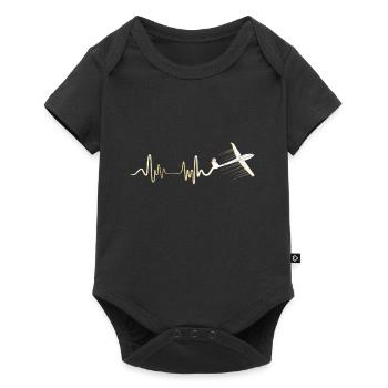 Vol à voile Rythme cardiaque Rythme cardiaque Rythme cardiaque - Body à manches courtes Premium Bébé - noir - Devant