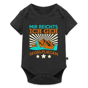 Segelflieger Spruch ich geh Segelfliegen Pilot - Baby Premium Kurzarmbody - Schwarz - Vorne