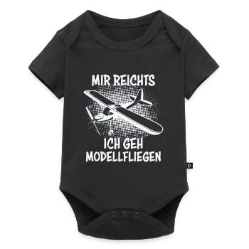 Mir reichts ich geh Modellfliegen Modellflugzeug - Baby Premium Kurzarmbody - Schwarz - Vorne