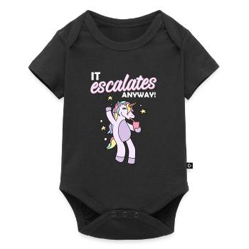 Festival Party Bachelor Party It escalates - Baby Premium short-sleeve bodysuit - black - Front