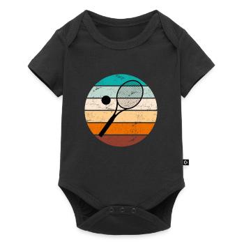 Vintage Tennis Racket Tennis Ball Tennisgadgets - Baby Premium short-sleeve bodysuit - black - Front