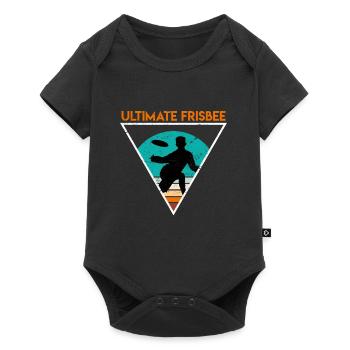Retro Ultimate Frisbee - Baby Premium Kurzarmbody - Schwarz - Vorne