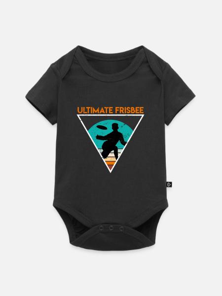 Retro Ultimate Frisbee - Baby Premium Kurzarmbody - Schwarz