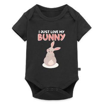 Lapin Lapins Animaux de compagnie Rongeur Rengaine - Body à manches courtes Premium Bébé - noir - Devant