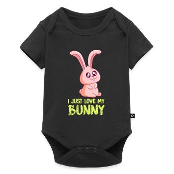 I just love my rabbit rabbit pet - Baby Premium short-sleeve bodysuit - black - Front