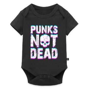 Punk Rock Saying Punks Not Dead Punker Rocker - Baby Premium short-sleeve bodysuit - black - Front