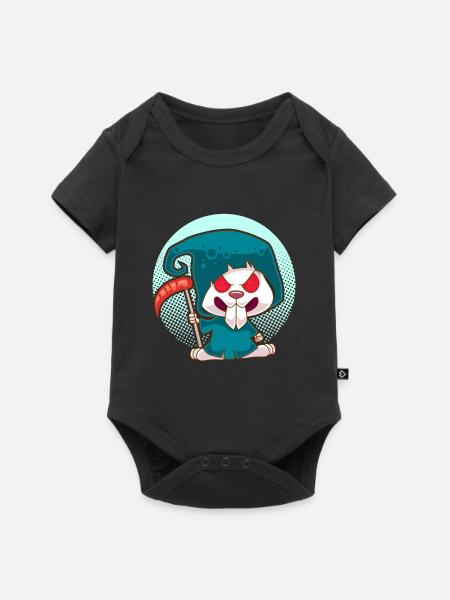 Méchant lapin méchant Hasi Drôle de Lapin Cadeau - Body à manches courtes Premium Bébé - noir