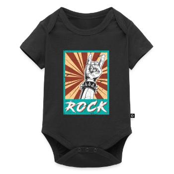Rock à la main symbole rock rock rocker - Body à manches courtes Premium Bébé - noir - Devant