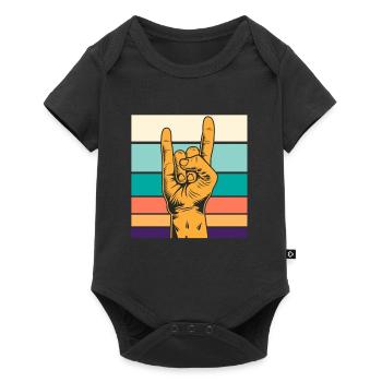 Rocker Handzeichen Symbol Rock - Body à manches courtes Premium Bébé - noir - Devant