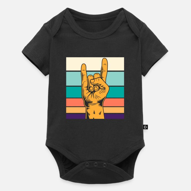 Rocker Handzeichen Symbol Rock - Body à manches courtes Premium Bébé - noir