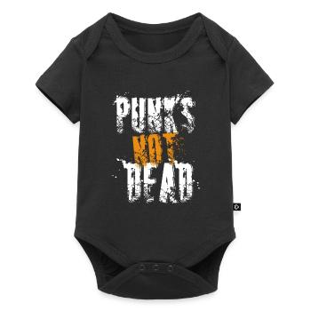 Rock music saying Rocker Punk is not dead Punker - Baby Premium short-sleeve bodysuit - black - Front