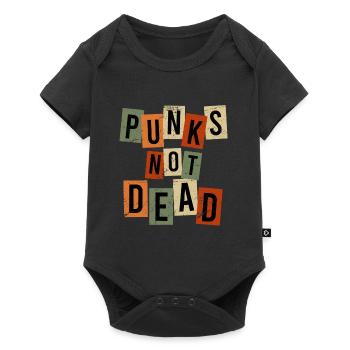 Punks not Dead Punk Rock Punker Retro Vintage - Baby Premium short-sleeve bodysuit - black - Front