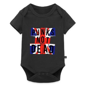 Punks not dead Punker Angleterre Royaume-Uni - Body à manches courtes Premium Bébé - noir - Devant
