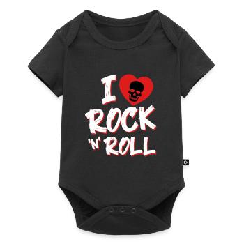 I love Rock and Roll - Baby Premium short-sleeve bodysuit - black - Front