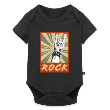 Vintage Rock Symbol Rock Music Rocker - Baby Premium short-sleeve bodysuit - black - Front