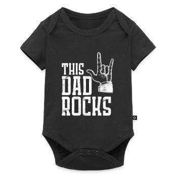 Handzeichen Rocker rock rock ce père rock - Body à manches courtes Premium Bébé - noir - Devant