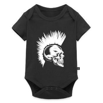 Rocker Rocker Biker Totenkopf Irookese - Body à manches courtes Premium Bébé - noir - Devant
