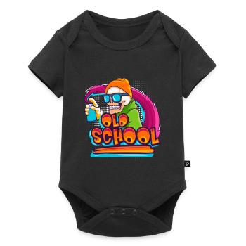 Vieille école pulvérisateur graffiti squelette tête de mort - Body à manches courtes Premium Bébé - noir - Devant
