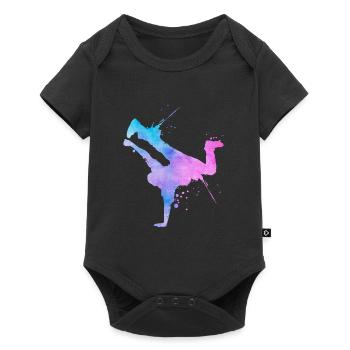 Street Art Breakdancer Modern Abstract Art - Baby Premium short-sleeve bodysuit - black - Front