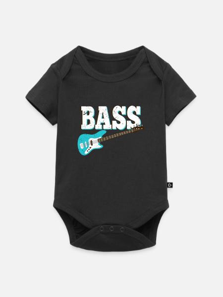 Basse Musicien Basse Guitare E-Rock Rock - Body à manches courtes Premium Bébé - noir