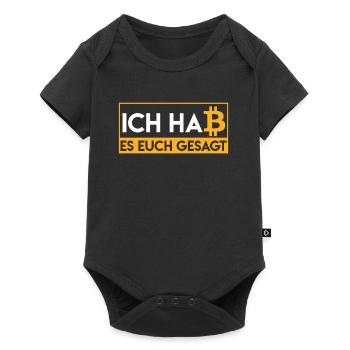 Ich hab es euch ja gesagt BTC Bitcoin Krypto - Baby Premium Kurzarmbody - Schwarz - Vorne