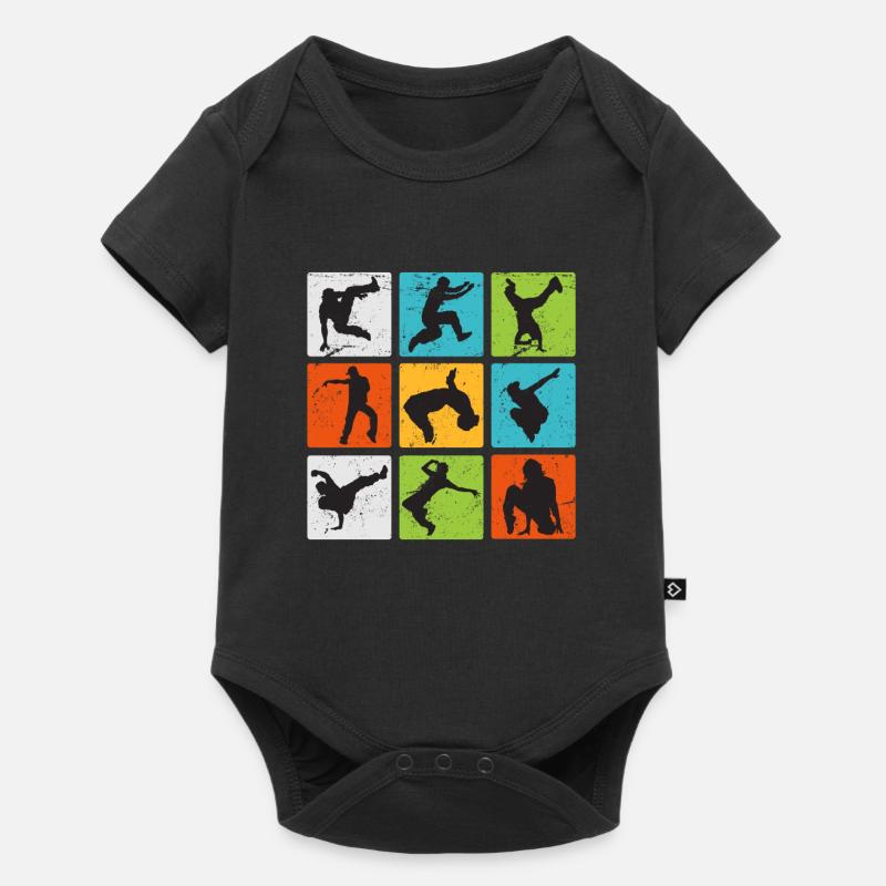 Breakdancer Danza Urbana Vintage Breakdance - Body de manga corta para bebés Premium  - negro