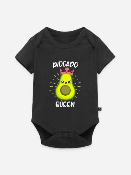 Avocado Queen - Baby Premium Kurzarmbody - Schwarz
