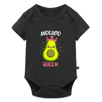 Avocado Queen Vegan Vegetarian Flexitarian - Baby Premium short-sleeve bodysuit - black - Front