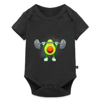 Vegan Athlete Weightlifter Gym Sport Fitness - Baby Premium short-sleeve bodysuit - black - Front