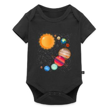 Solar System Planets Astronaut Astrology Space - Baby Premium short-sleeve bodysuit - black - Front
