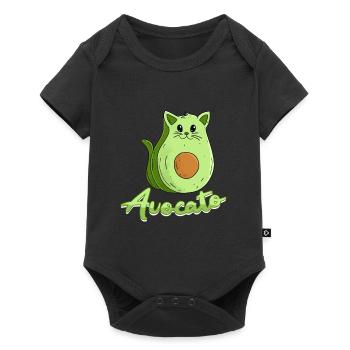 Vegan Cat Cat Propriétaire Cat Avocato - Body à manches courtes Premium Bébé - noir - Devant