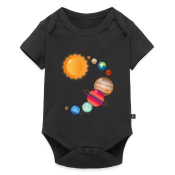 Cosmos Universe Planets in the Solar System - Baby Premium short-sleeve bodysuit - black - Front