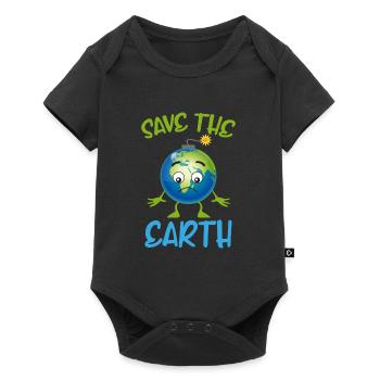 Environment Climate Protection Slogan Save the Earth - Baby Premium short-sleeve bodysuit - black - Front