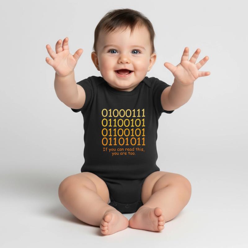 Funny Code Binary Code Design for Nerds Geeks Baby Premium short-sleeve bodysuit