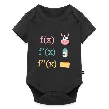 Math Fun Cow Milk Cheese Derivation - Baby Premium short-sleeve bodysuit - black - Front