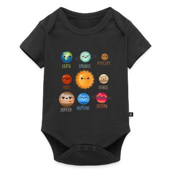 Solar System Space Galaxy Planet Earth Sun - Baby Premium short-sleeve bodysuit - black - Front