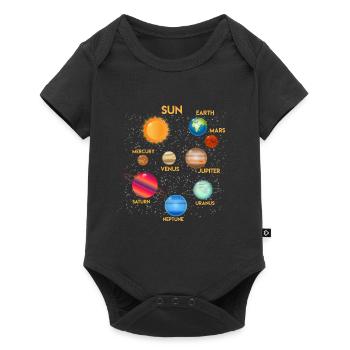 Astronautes Planète Conception Astrologie Cosmos - Body à manches courtes Premium Bébé - noir - Devant