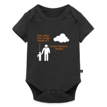 Linux Server Witz Informatiker Humor Software - Baby Premium Kurzarmbody - Schwarz - Vorne